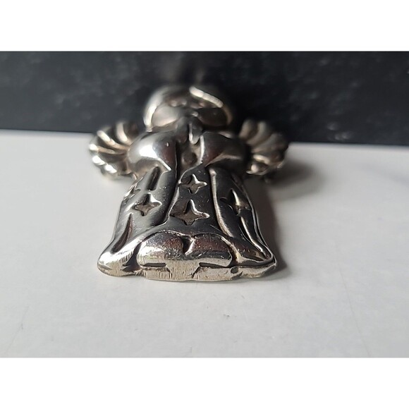 925 Sterling Silver Angel Brooch/Pendant Combo Vintage - Picture 5 of 10